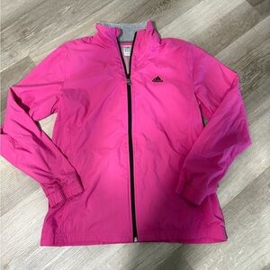 Adidas Fuchsia Windbreaker Jacket. Size Medium.